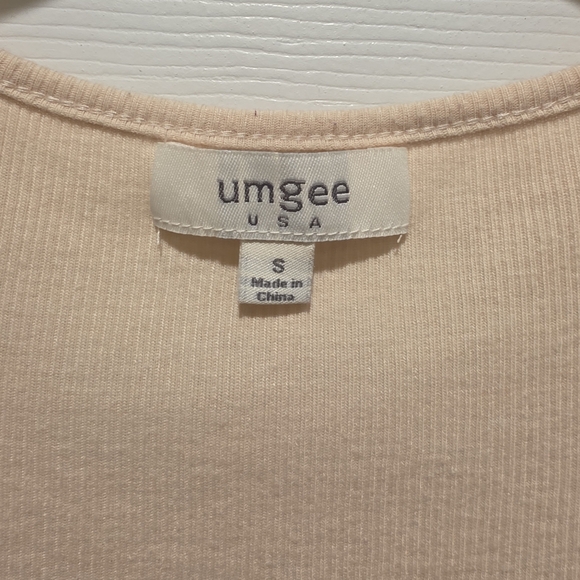 Umgee Light Peach Ribbed Tank Top - Picture 2 of 3